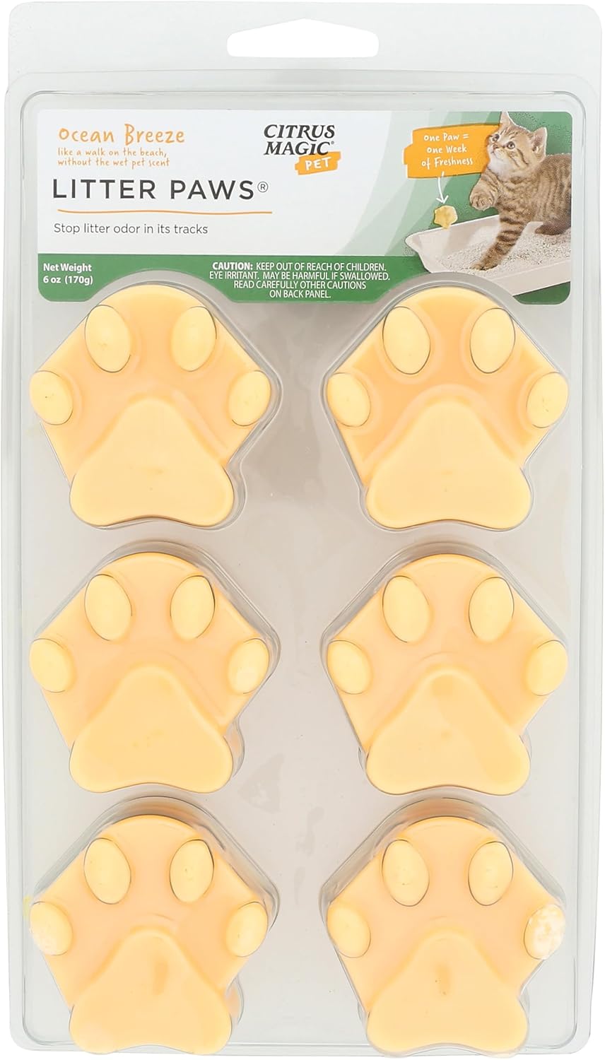 Citrus Magic Pet Odor Eliminator Litter Paws, Fresh Linen, 6-Count - Image 12