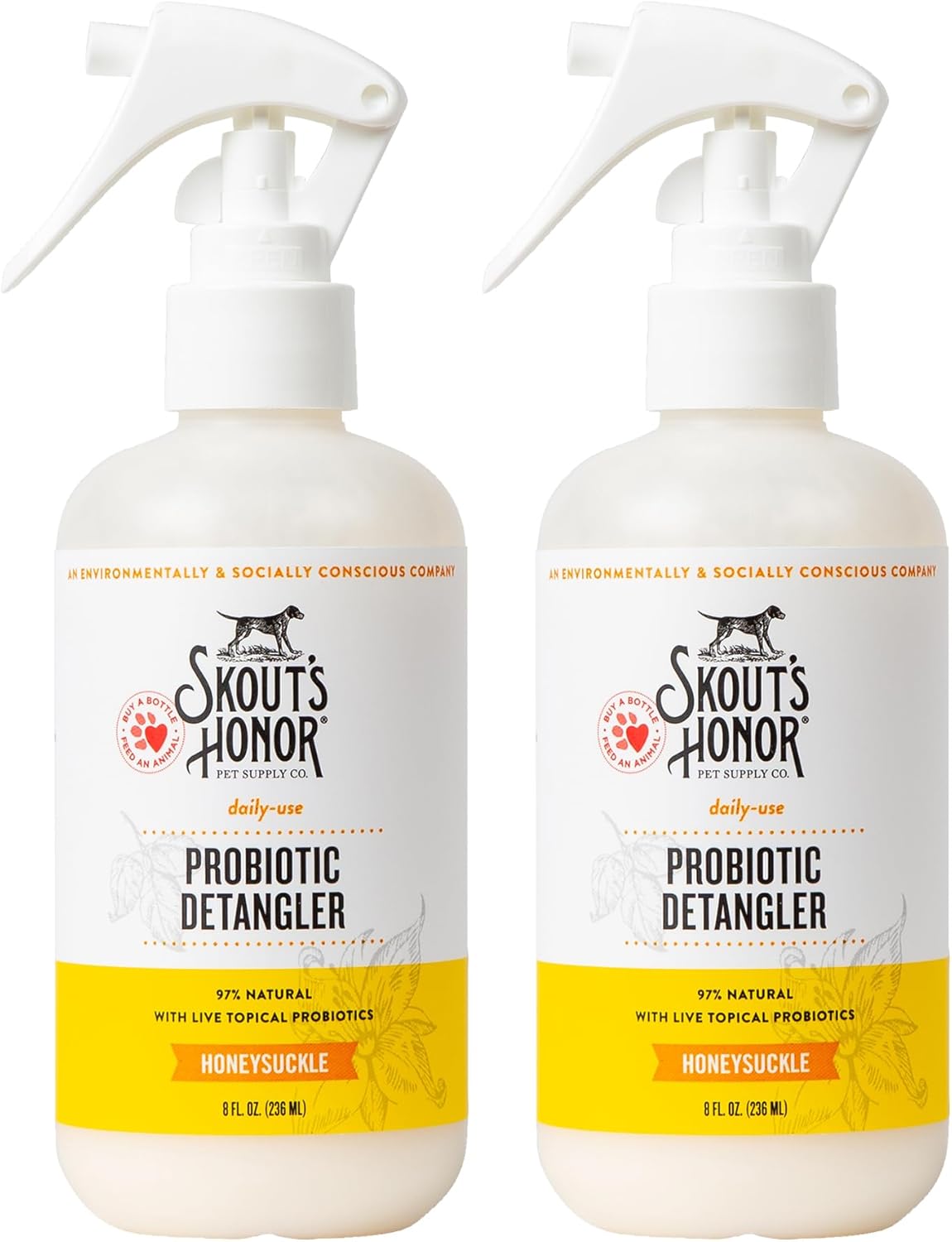 Skout's Honor Probiotic Pet Detangler Spray - Hydrating & Conditioning with Avocado Oil, 97% Natural, Paraben & Sulfate-Free, softens for a More brushable Coat, Daily Use, 8oz, Dog of the Woods - Image 11