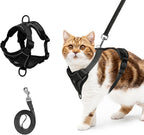 shudyear Cat Chest Harness and Leash Set Adjustable Anti-Escape Soft Mesh Cat Vest for Walking Outdoor (Blcak, S) - Image 9