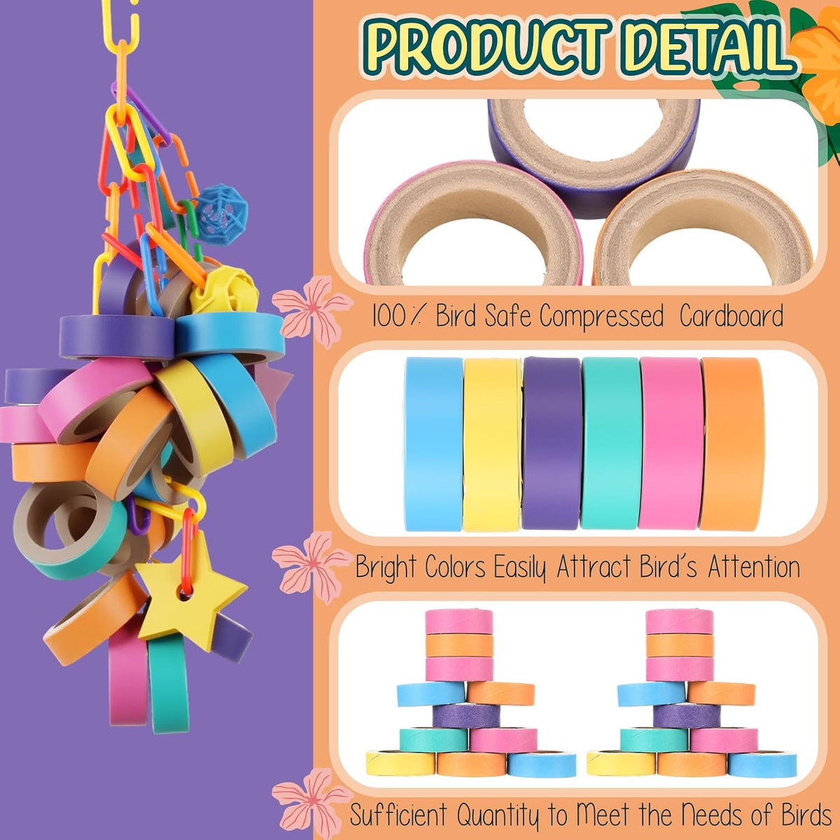 Skyygemm bird chew toys for macaws