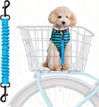 Dog Seat Belt for Bike Basket, Retractable Bicycle Dog Seatbelt, Elastic Pet Safety Leash Harness for Cat, Dog Leash Extension Attachment Shock Absorbing Lead Extension Absorber (Black) - Image 9