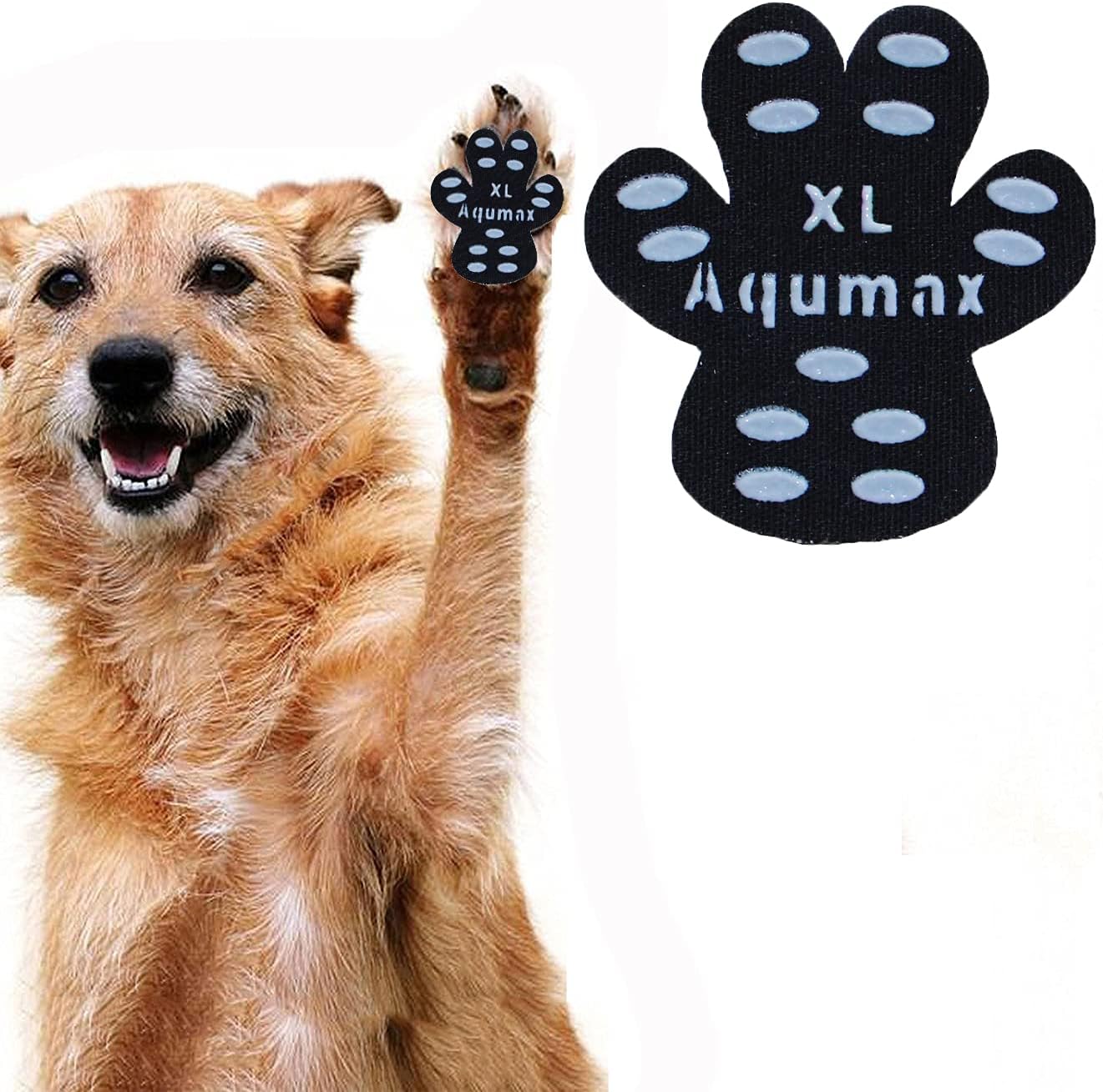 Aqumax dog paw protector anti-slip pads front view