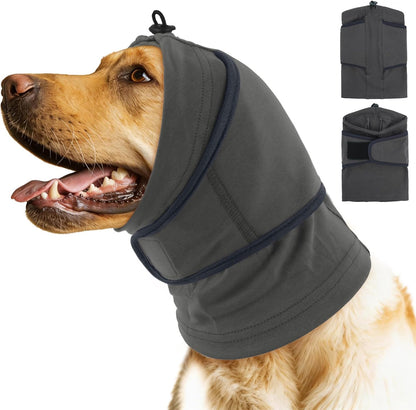 IDOMIK Dog Ear Muffs Noise Protection, Dog Calming Hoodie for Anxiety Relief, Soft Double-Layer No Shake Head Wraps, Quiet Ear Covers for Thunderstorm, Firework, Bath, Grooming & Blow Drying,Blue,L - Image 12