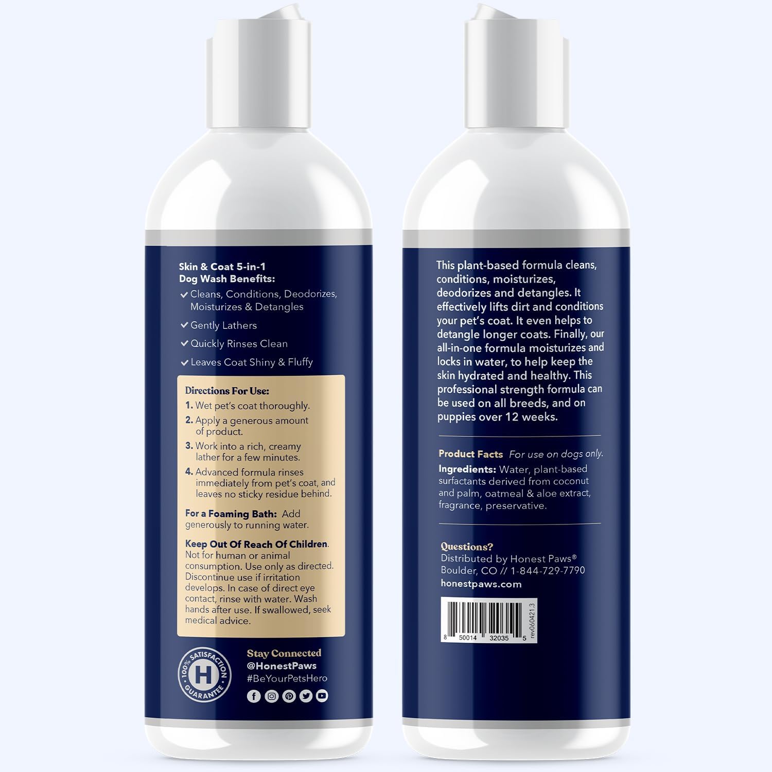 Honest Paws mandarin and berry scent dog shampoo texture demonstration