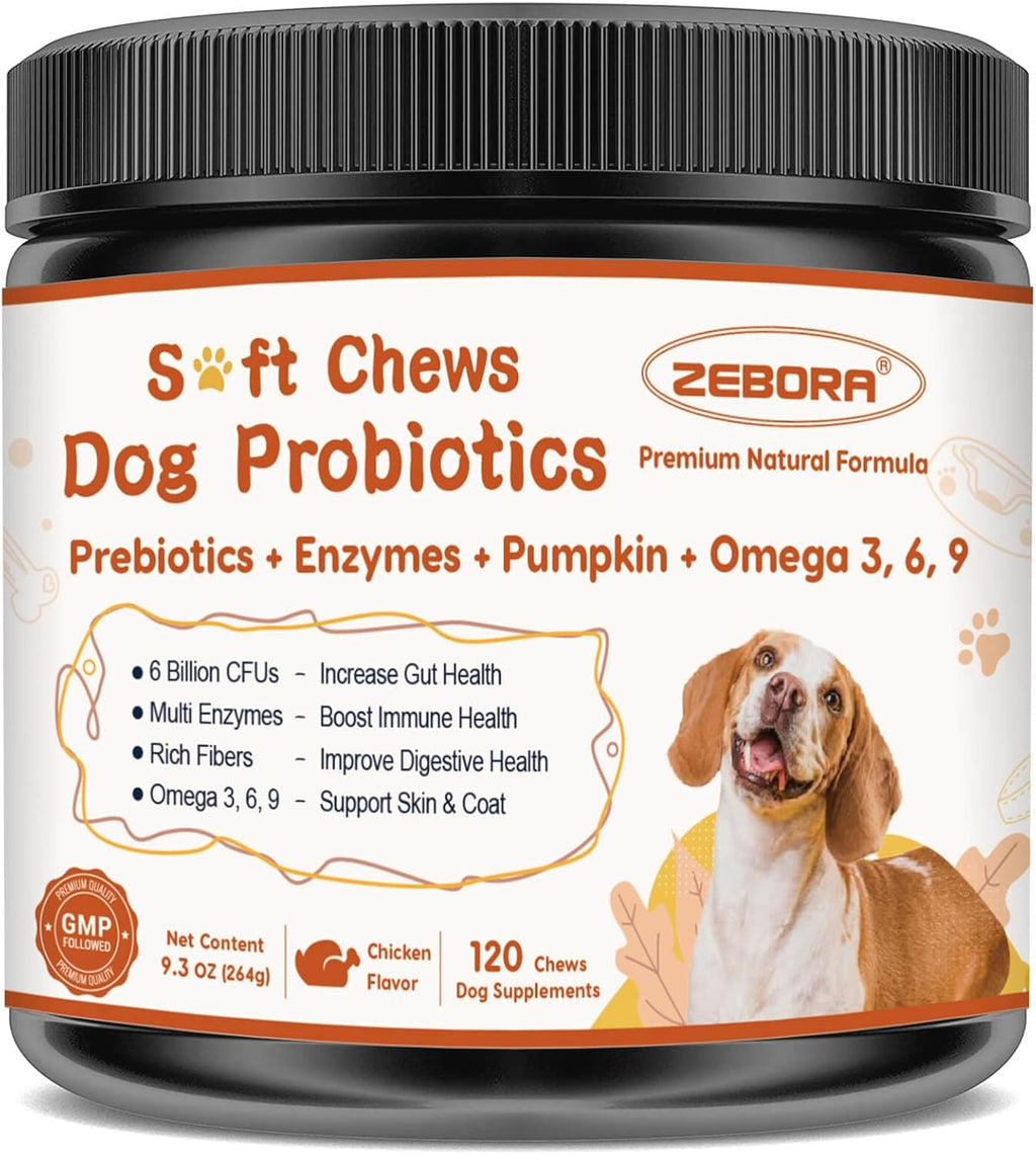 ZEBORA Probiotics for Dogs, Dog Probiotics, for Digestive Health, Plus Pumpkin and Fish Oil, for Gut & Itchy, 180 Soft Chews - Image 10