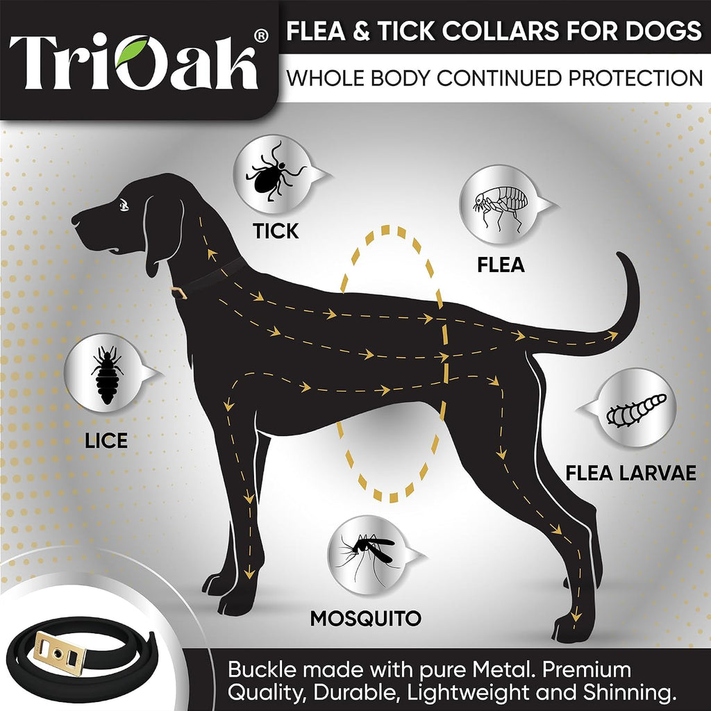 TevraPet dog collar packaging highlighting 12-month protection
