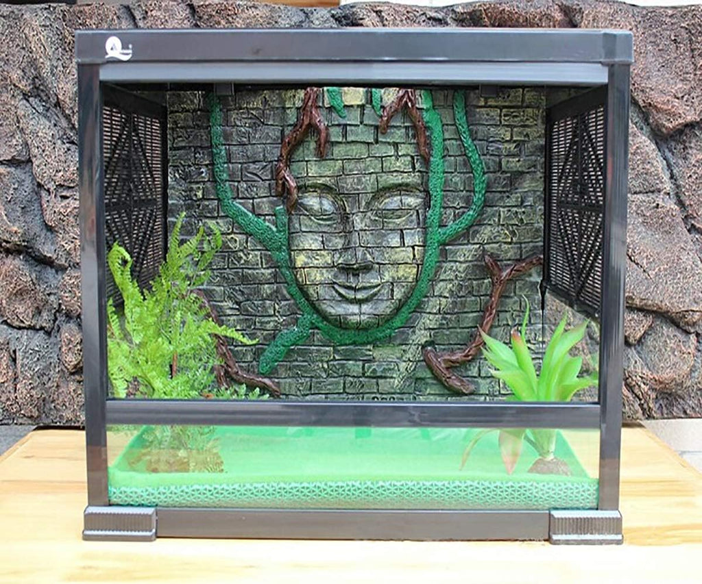 Side angle view of the folded double pack reptile bedding mats
