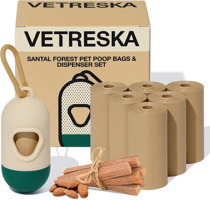 VETRESKA Dog Poop Bags Dispenser with Coffee Scented Waste Bags, Leak Proof, Extra Thick & Strong, 1 Holder and 105 Count Pet Poop Bags (7 Refill Rolls) for Dogs and Cats - Image 12