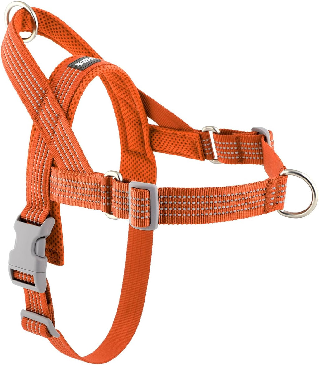 No Pull Dog Harness with Handle, Adjustable Soft Mesh Padded Reflective Walking Harness with Front Clip for Small Medium Large Dogs - Quick Fit No Escape for Training and Hiking (Pink, M) - Image 10