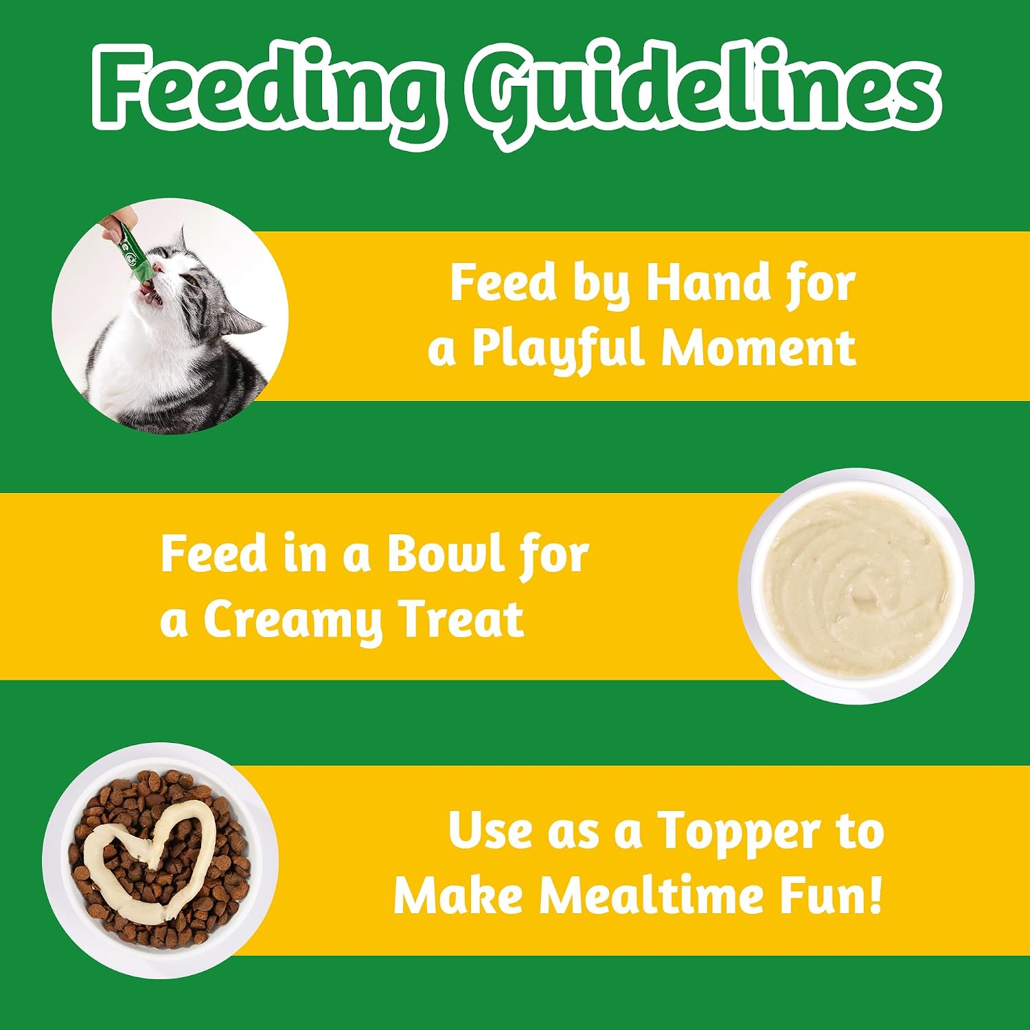 Hand feeding Just Try lickable treat to a cat