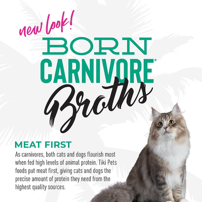 Tiki Cat Born Carnivore Broths, Tuna Recipe, Hydration and Flavor Supplement Cat Food Topper, 1.3 oz. Pouch (Pack of 12) - Image 9