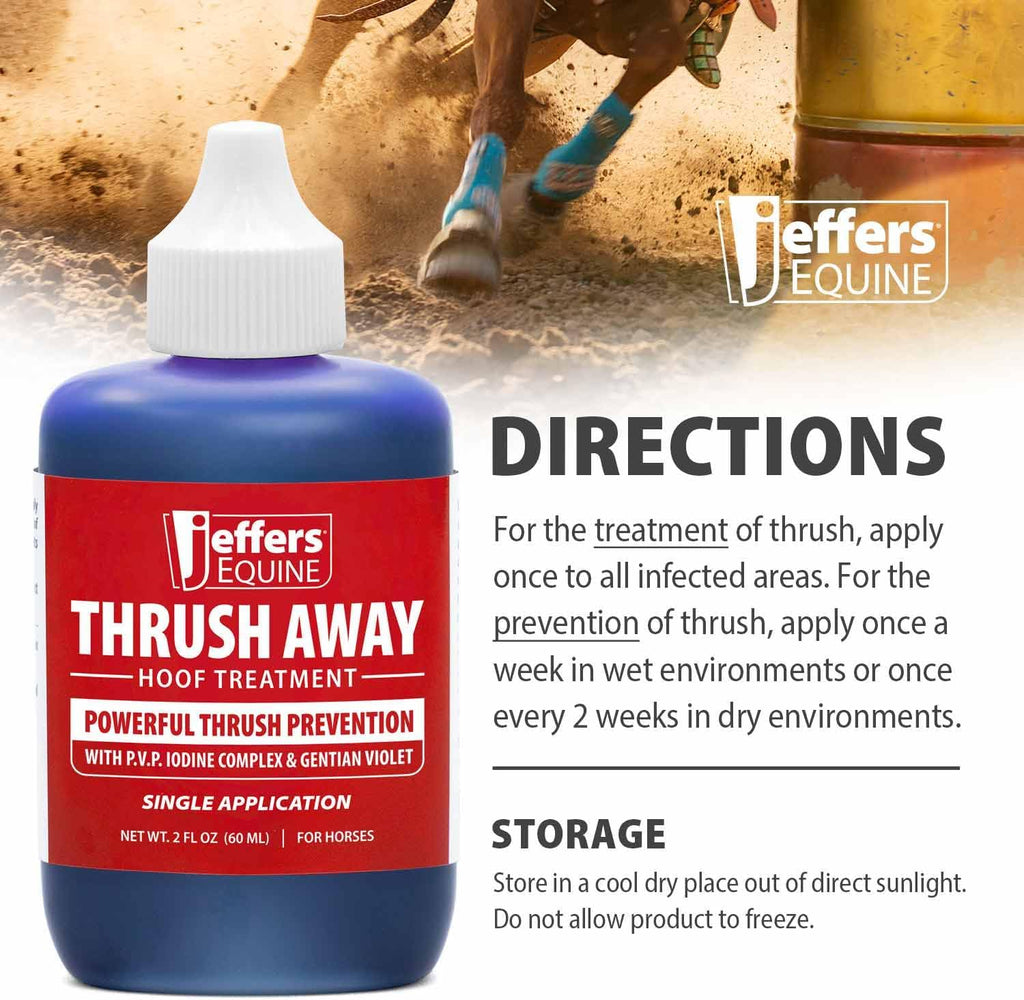 Topical horse hoof treatment solution being applied to a clean horse hoof.