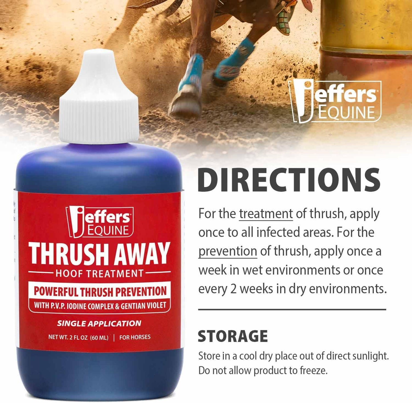 Topical horse hoof treatment solution being applied to a clean horse hoof.