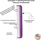 Handheld view of Untangler 7 inch pet mat removal tool