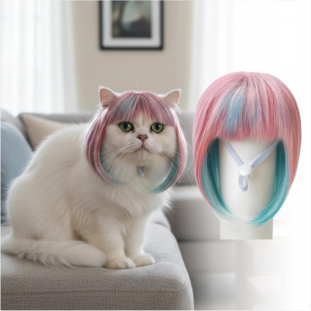 Dog Wig Pet Costumes, Cat Costume Synthetic Accessories Small Dog Headwear for Halloween Christmas Eve Festival Party Decor, Head Wear Apparel Toy (A) - Image 10