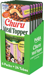 INABA Churu Meal Topper for Dogs, Complete & Balance, Creamy, Lickable Pure Dog Food Topper, 0.5 Ounce Tube, 24 Tubes (4 per Pack), Chicken with Beef Recipe - Image 9