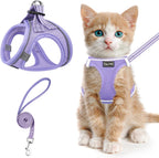 Cat Harness and Leash for Walking Escape Proof, Adjustable Kitten Vest Harness Reflective Soft Mesh Puppy Harness for Outdoor, Comfort Fit, Easy to Control (Blue, XS) - Image 14