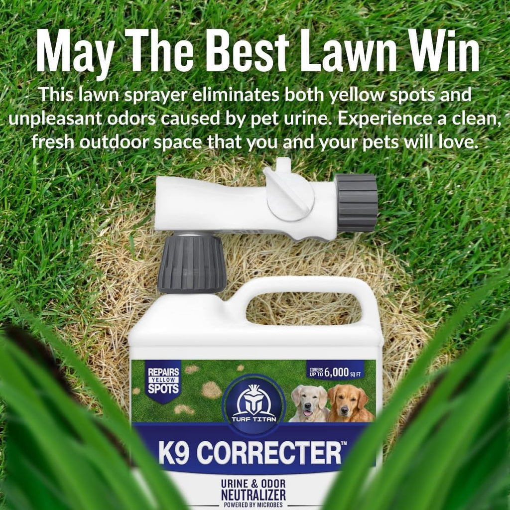 Turf Titan K9 Correcter Dog Urine Neutralizer for Lawns (32 oz) - Fights Yellow Spots and Odors - Grass Dog Urine Neutralizer to Grass Recovery with Weekly Use - Covers Up to 6,000 Sq Ft - Image 3