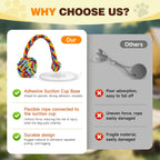 Rainbow colored pet chew ball and multi layered thickness rope toy for puppy bonding