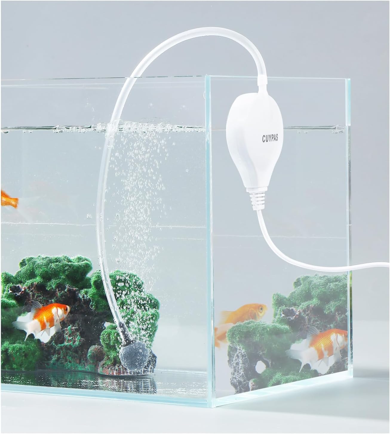 Cuypas Mini Aquarium Air Pump front view for small fish tanks
