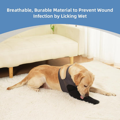 Adjustable velcro strap mechanism on dog leg protection sleeve