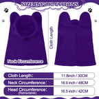 Side view of Clysee fleece pet hat showing adjustable drawstring