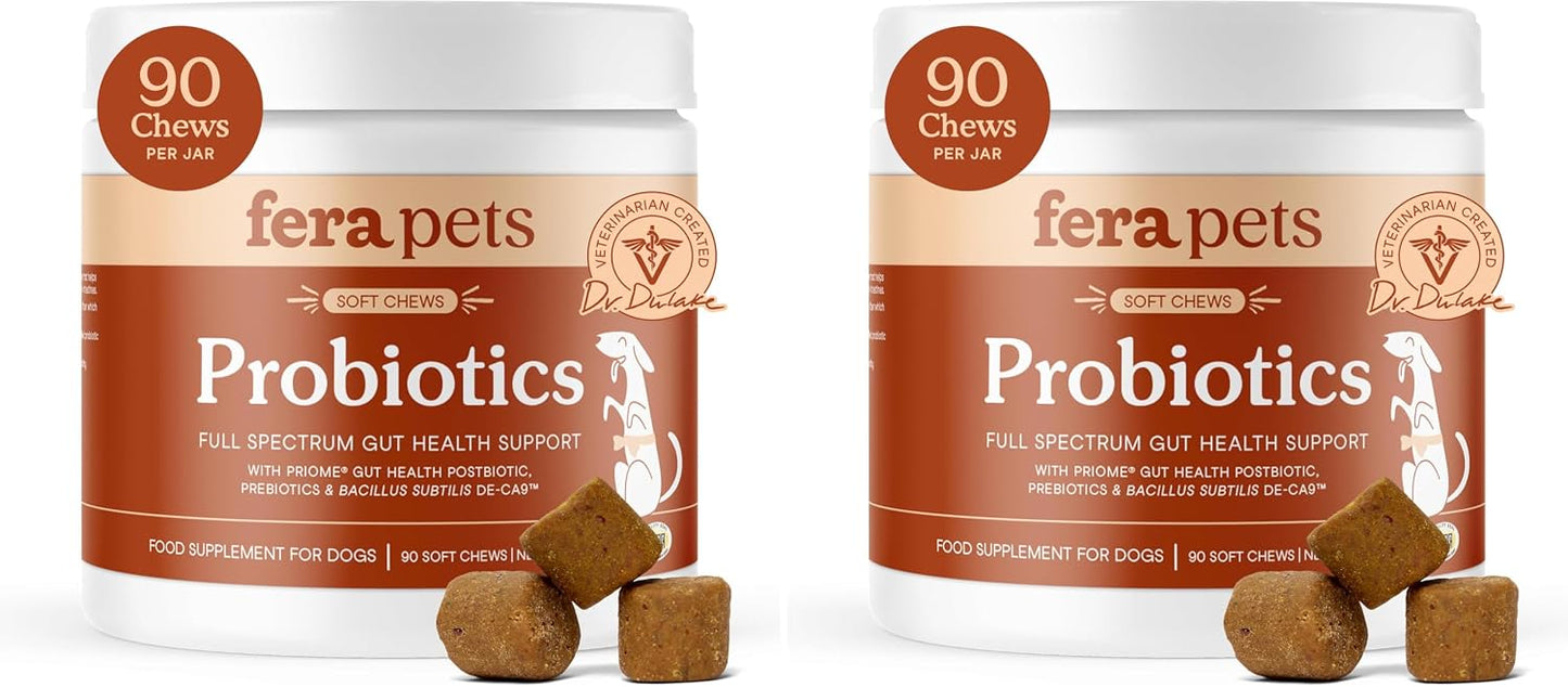 Fera Pets Probiotics for Dogs with Prebiotics and Postbiotics - Full Spectrum Gut Health Support - Promotes a Balanced Gut Microbiome - Boosts Immune Health - 90 Soft Chews - Image 11