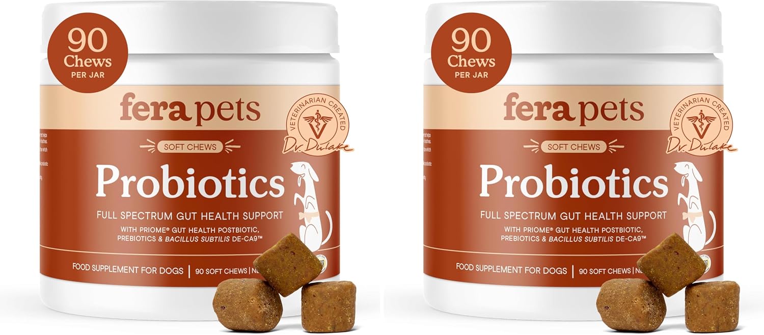 Fera Pets Probiotics for Dogs with Prebiotics and Postbiotics - Full Spectrum Gut Health Support - Promotes a Balanced Gut Microbiome - Boosts Immune Health - 90 Soft Chews - Image 11