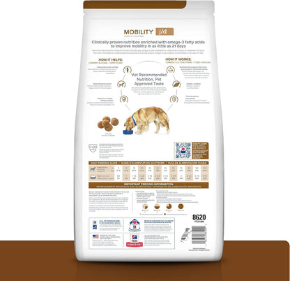 Hill's Prescription Diet canine jd mobility chicken flavor dry kibble bag