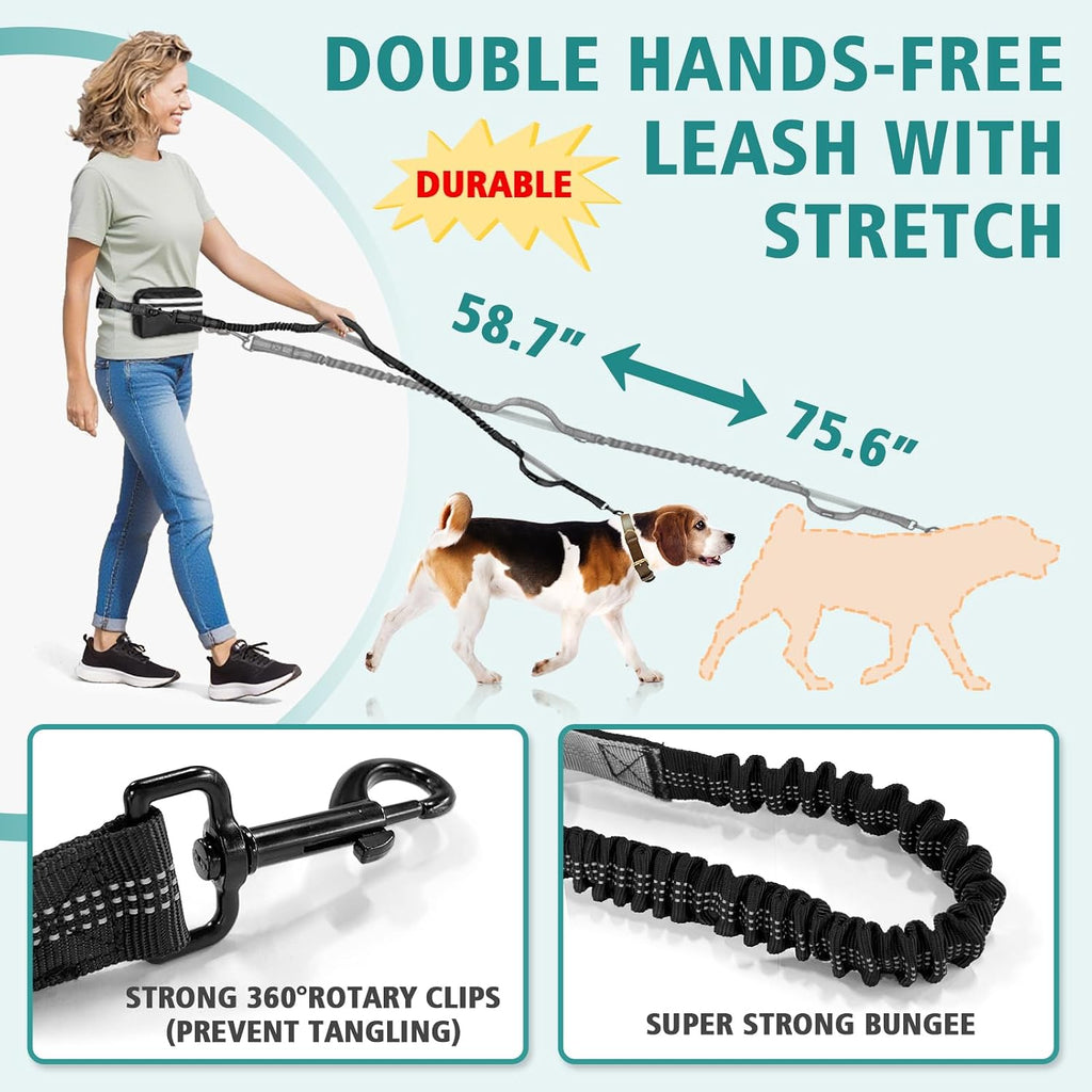 Godyoy removable zipper utility pouch waist bag for dog treats and keys