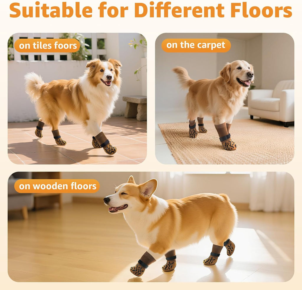 Four pack of Roilpet cotton dog booties