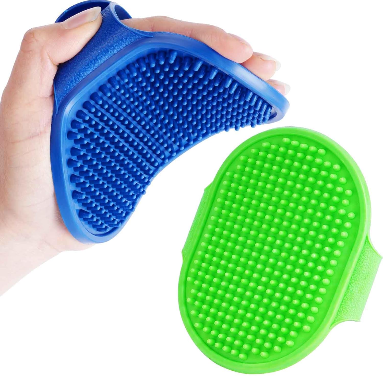 Brillirare dog grooming brush front view premium silicone pet bath brush.