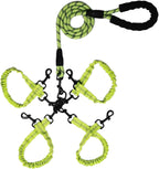 Dog Double Leashes,Rope Bungee Four Leash with Padded Handle Removable for 4 Dogs,Tangle-Free, Padded Handles, 360 degrees Swivel Control (Orange, 4 Way) - Image 15