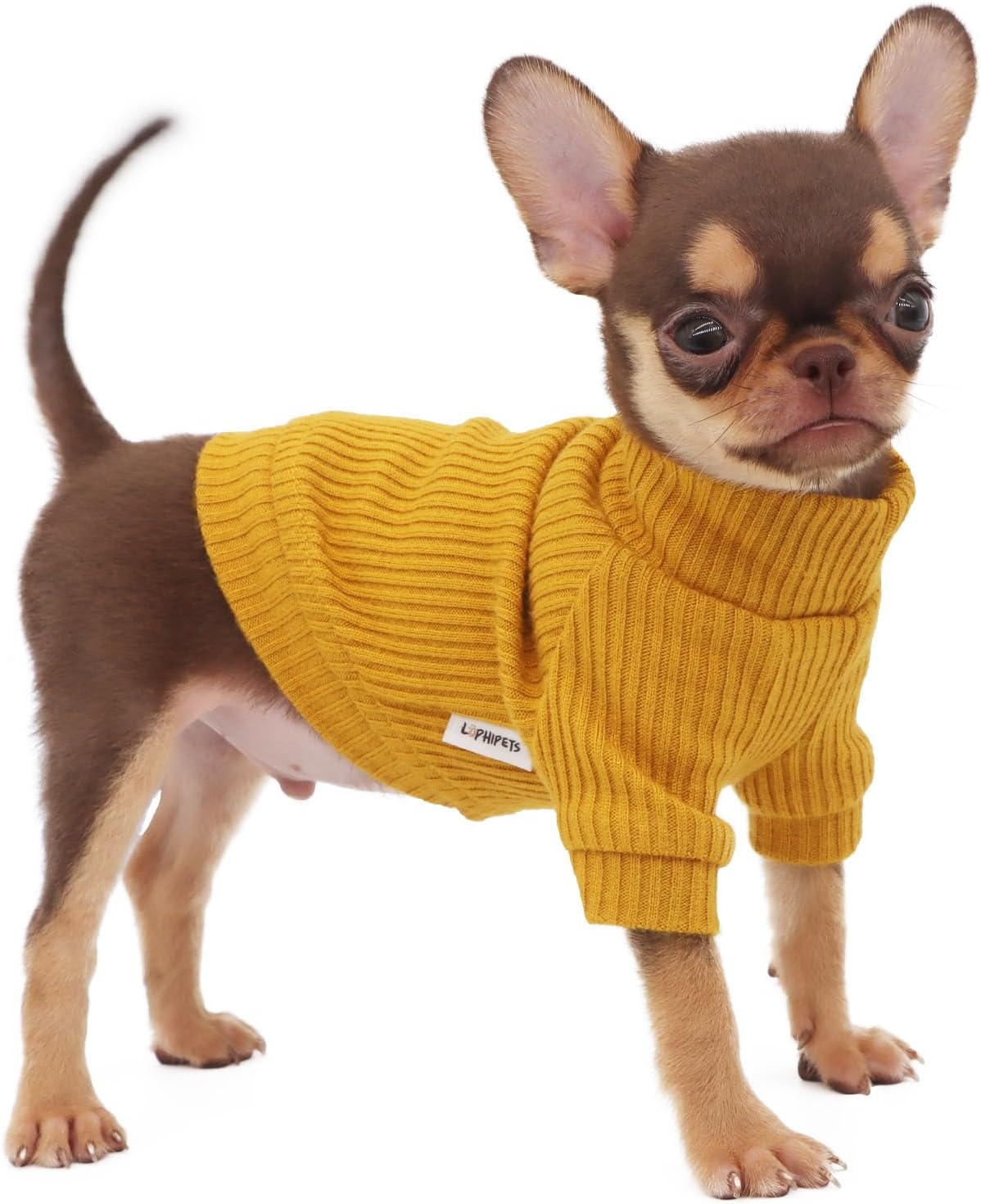 LOPHIPETS Small Dog Turtleneck Sweater for Teacup Chihuahua Yorkie Puppy Cat Clothes - Bright Light Pink, XS, 50% Rayon/30% Nylon/20% Polyester - Image 13