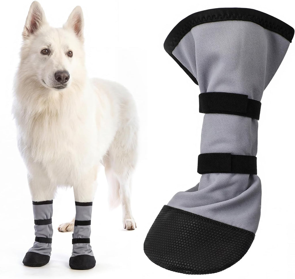 Sunnymove dog paw wound recovery boots front view gray