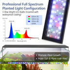 Hygger smart aquarium light inline controller showing buttons for brightness adjustment and customizable timer cycles.