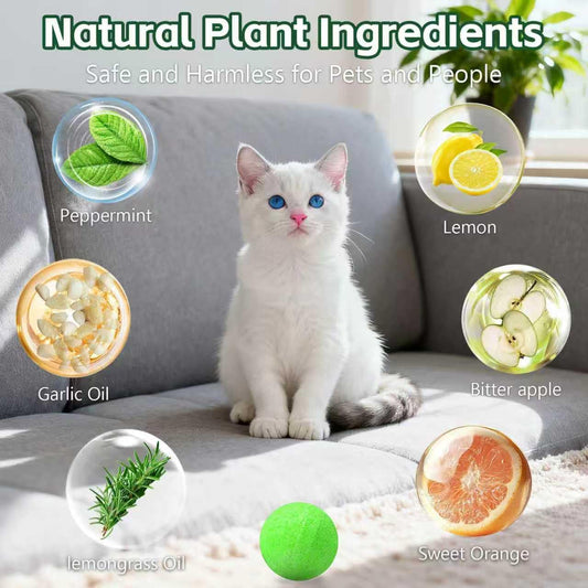 Ialterll natural peppermint oil cat deterrent balls in mesh bag