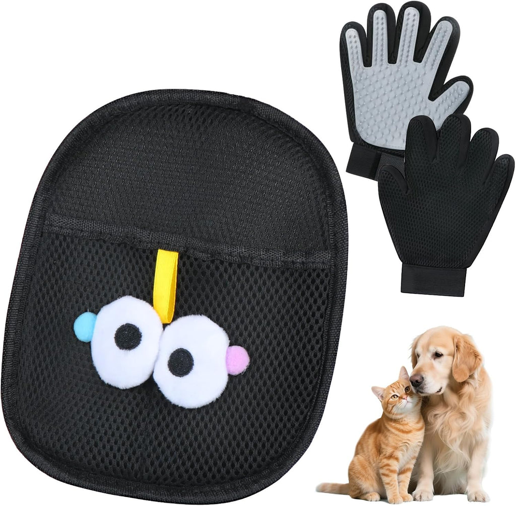 Zqjkle pet hair removal glove front view for cats and dogs