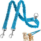 MingXpet 2 Dog Leash, Dog Leash for 2 Dogs, 360 degrees Swivel No Tangle Double Walking Training Leashes for Small Dogs, Comfortable Shock Absorbing Reflective Bungee, Black - Image 9