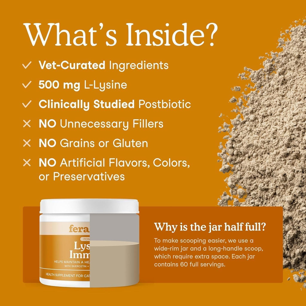 Veterinarian formulated cat immune defense supplement with postbiotics