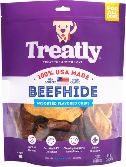 USA Beefhide Chips Dog Chew Treats - Chicken & Beef Flavor, 12oz/2 Pack - Image 11