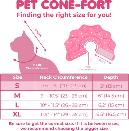 Adjustable soft recovery Elizabethan collar for kittens post-surgery