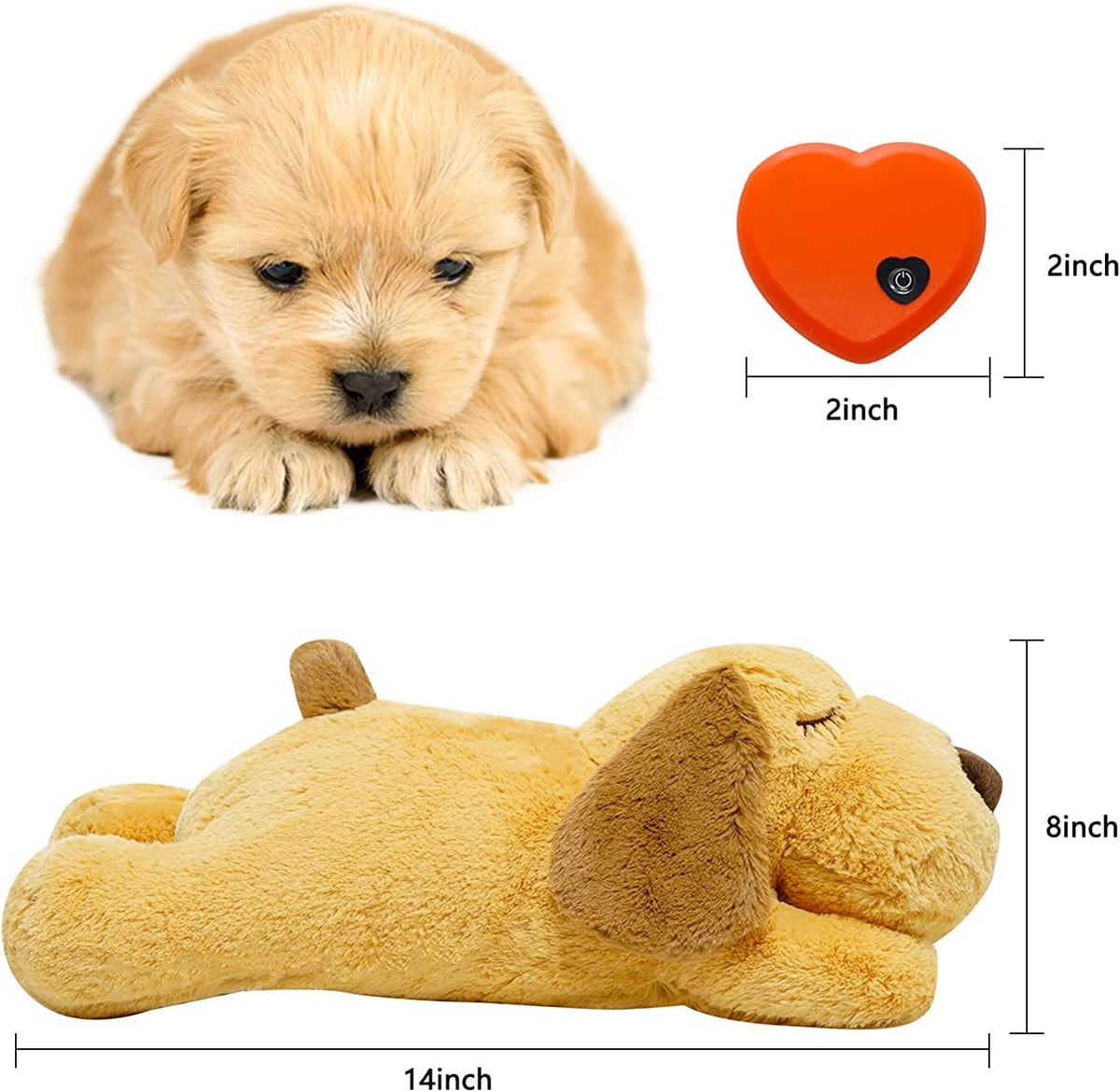 HonourHope plush puppy toy for anxiety relief