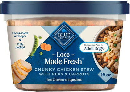 Blue Buffalo Love Made Fresh Natural Adult Dog Food, Refrigerated, Chunky Chicken Stew with Carrots and Peas, Fresh Dog Food, Ready-to-Serve, 2-lb Tub - Image 11