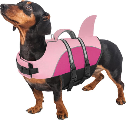 Queenmore Dog Life Jacket Small Dog Life Vest for Swimming Boating in Pool Lake with Shark Fin, Rescue Handle, Leash Hook, Reflective Strip,Light Weight - Image 10