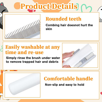 High quality stainless steel teeth of the YBEATY pet hair deshedding tool side perspective.