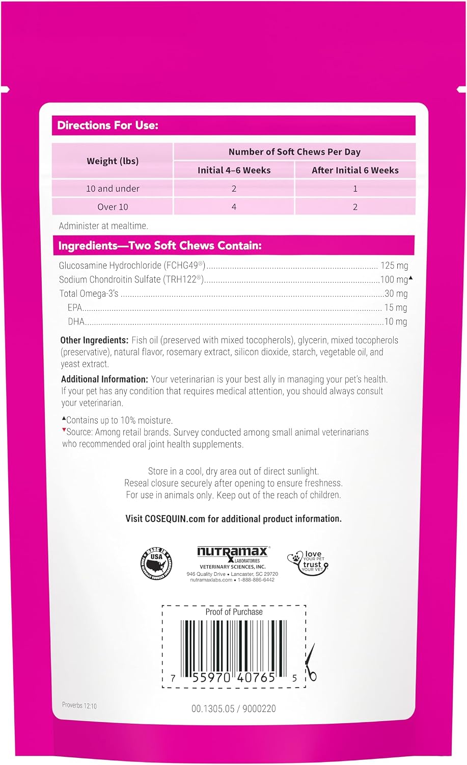 Nutramax Cosequin Joint Health Supplement for Cats, Soft Chews, 60ct - Image 9