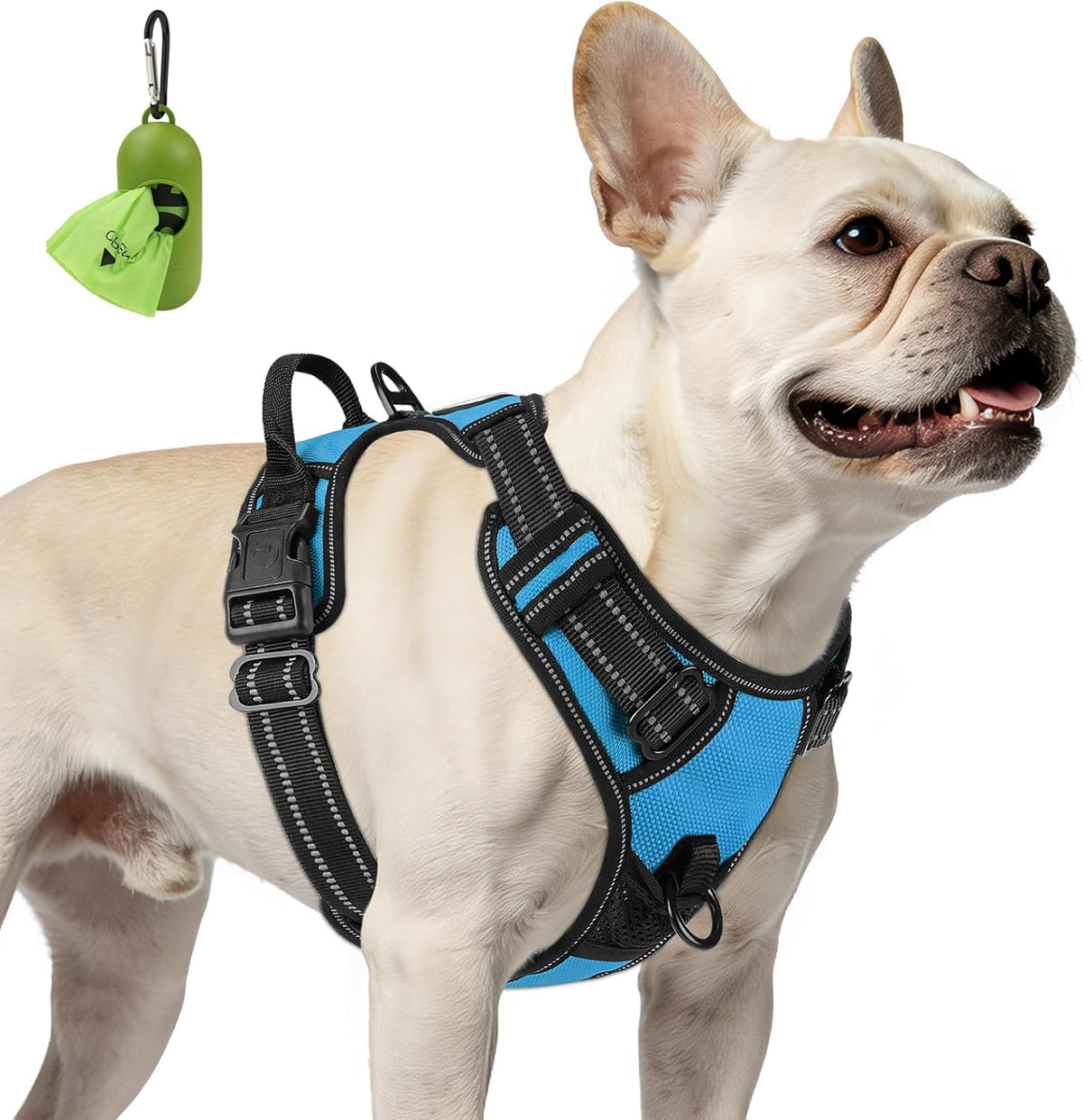 Joytale No Pull Dog Harness Medium Sized Dog, Reflective Pet Vest with Front Clip, Adjustable Soft Padded Harnesses with Easy Control Handle for Training and Walking, Black, M - Image 15