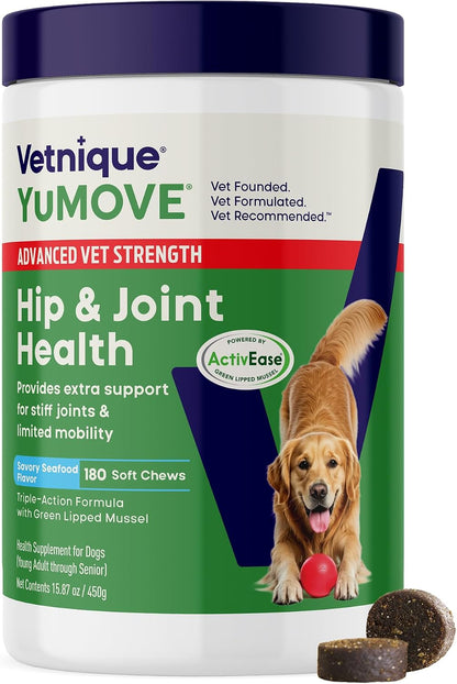 YuMOVE Adult Dog Hip & Joint Soft Chews, ActivEase Green Lipped Mussel, Glucosamine for Dogs, Hyaluronic Acid & Omega 3 - Barbecue Flavor (300ct Chews, Regular Strength) - Image 12