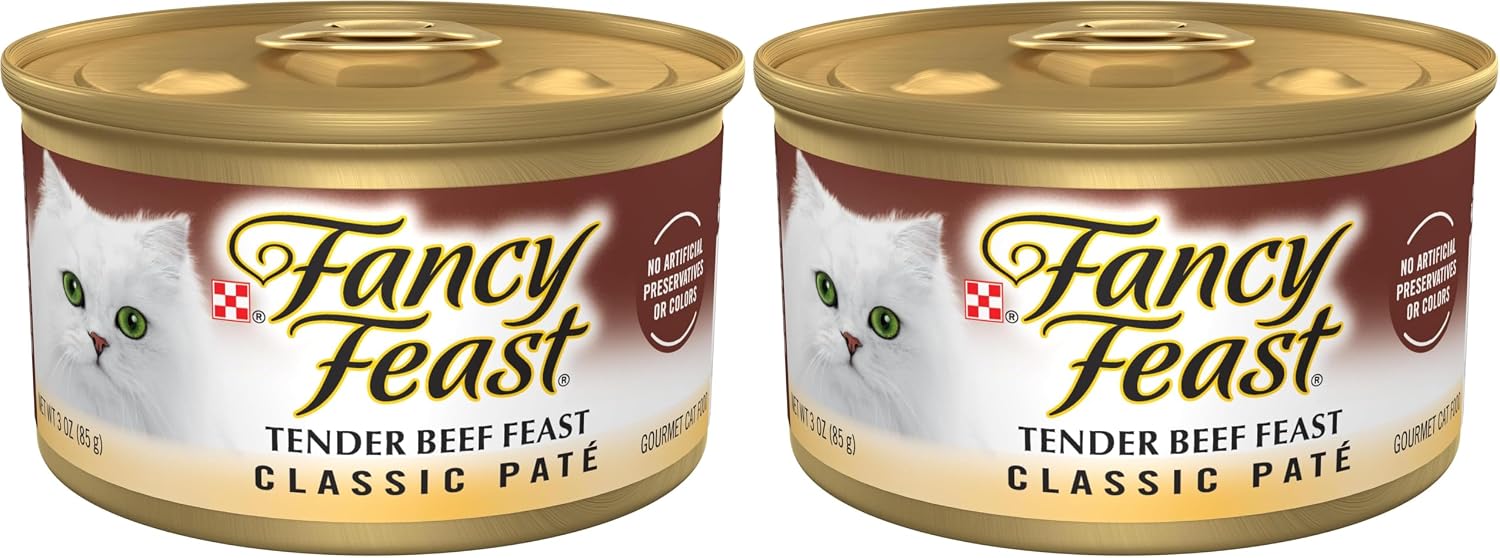 Purina Fancy Feast Tender Beef Feast Classic Grain Free Wet Cat Food Pate - (Pack of 24) 3 oz. Cans - Image 10